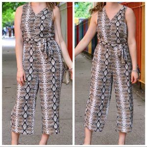 Banana Republic Snakeskin Wide Leg Jumpsuit 12